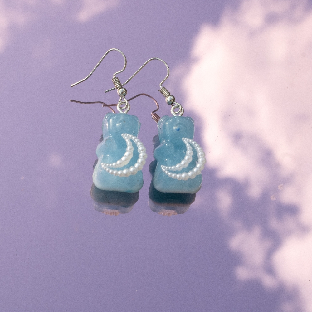 Resin Celestial Gummy Bear Earrings